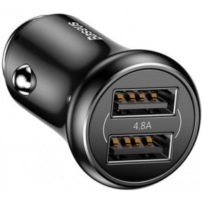 Автомобільний зарядний пристрій Baseus Gentleman 4.8A Dual-USB Black (CCALL-GB01)
