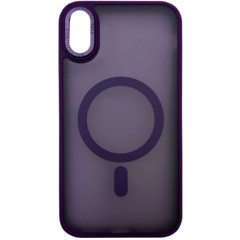 Чохол Stiff Cover Colorful Matte with MagSafe for iPhone XR (Purple)