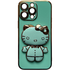 Чохол + підставка Hello Kitty iPhone 11 Pro Max (Mint)