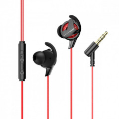 Вакуумні навушники з мікрофоном Baseus H15  (Black-Red)