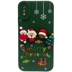 Case Merry Christmas for iPhone Xs Max (Green)