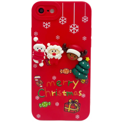 Case Merry Christmas for iPhone 7/8/SE (Red)
