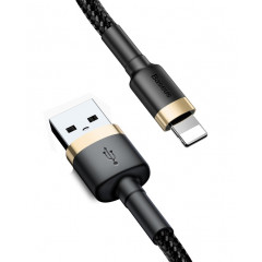 Кабель Baseus Cafule Cable for Lightning 1.5A 2m (Gold/Black) CALKLF-CV1