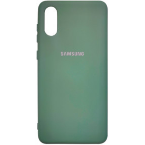 Чохол Silicone Case Samsung A02 (темно-зелений)