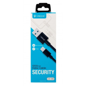 Кабель Celebrat CB-09m Security Micro USB (чорний) 1м