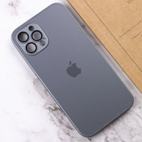 Silicone Case 9D-Glass Box iPhone 12 (Graphite Black)