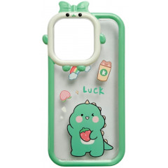 Case Cute Dino for iPhone 11 Pro (Green)