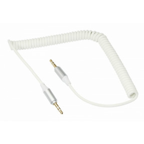 AUX кабель (пружина) 3.5mm (білий)