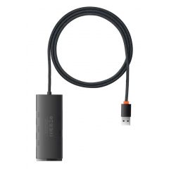 USB-хаб Baseus Lite Series 4-in-1 (USB to 4xUSB 3.0 1m black WKQX030101