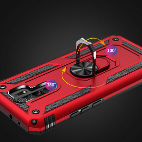 Чохол Serge Ring + підставка Xiaomi Redmi 9 (червоний)