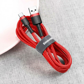 Кабель Baseus Cafule USB for Type-C 2A 3m CATKLF-U09 (Red)