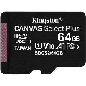 Карта пам'яті Kingston Canvas Select Plus A1 micro SD 64gb (10cl)