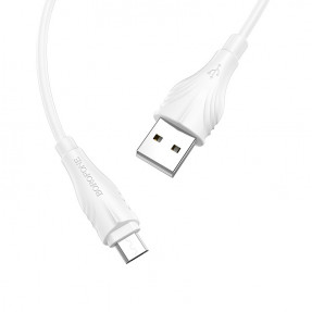 Кабель Borofone BX18 Micro USB (білий) 1m
