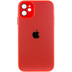 Silicone Case 9D-Glass Mate Box iPhone 12 (Red)