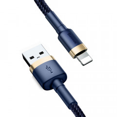 Кабель Baseus Cafule Cable for Lightning 1.5A 2m (Blue-Gold) CALKLF-CV3