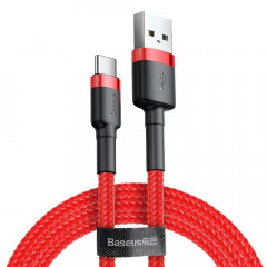 Кабель Baseus Cafule USB for Type-C 3A 1m CATKLF-B09 (Red)