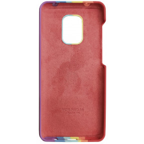 Чохол Silicone Case Xiaomi Redmi Note 9s/9 Pro (червоний/фіолетовий)