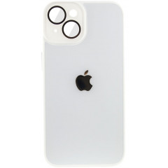 Silicone Case 9D-Glass Mate Box iPhone 13 (White)