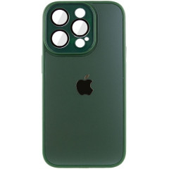Silicone Case 9D-Glass Mate Box iPhone 12 Pro Max (Forest green)
