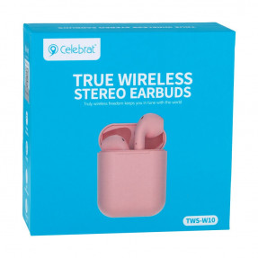 TWS навушники Celebrat TWS-W10 (Pink)