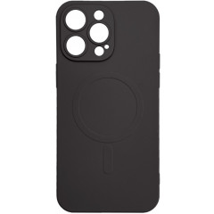 Чохол Silicone Case + MagSafe iPhone 12 Pro Max (чорний)