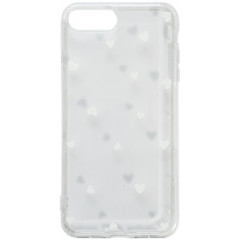 TPU Transparent Hearts iPhone  7 Plus/8 Plus White