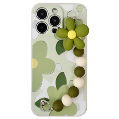 Чохол Flower Ring для iPhone 12 Pro Green/White/Yellow