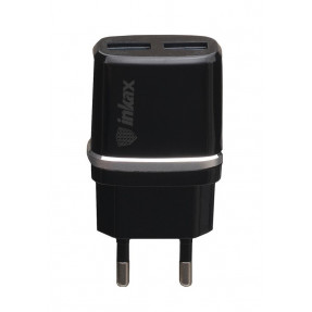 Мережевий зарядний пристрій Inkax CD-11 + кабель Lightning (Black)