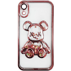 Case Shining Bear for iPhone XR (Rose gold)