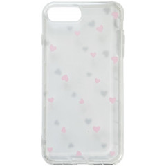 TPU Transparent Hearts iPhone  7 Plus/8 Plus Pink