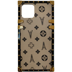 Чохол Leather Case LV for iPhone 12 (Beige)