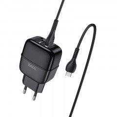 Сетевое зарядное устройство Hoco C77A 2.4A + кабель Micro USB