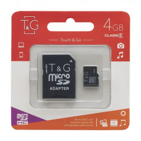 Карта пам'яті T&G 4gb (4cl) + adapter