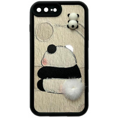 Cute Panda With a Bushy Tail for iPhone 7/8 Plus Black