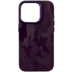 Case Speshl Camo Leather Case with MagSafe for Iphone 14 Purple