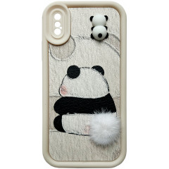 Cute Panda With a Bushy Tail for iPhone Xs Max White