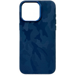 Case Speshl Camo Leather Case with MagSafe for Iphone 15 Pro Max Blue